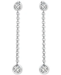 Giani Bernini Round Bezel Set Stone Drop Earrings (2-3/8 ct. t.w.) in Sterling Silver, Macy's Exclusive