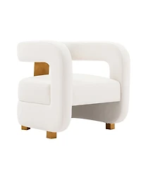 Manhattan Comfort Amirah Modern 27.17" Velvet Upholstered Accent Chair