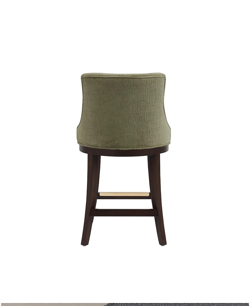 Manhattan Comfort Lucia 37.2" Chenille Upholstered Counter Stool