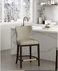 Manhattan Comfort Blair 40.9" Leatherette Upholstered Counter Stool