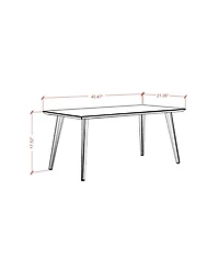 Manhattan Comfort Utopia 17.52" Wood Low Rectangle Coffee Table
