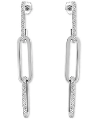 Giani Bernini Link Drop Earrings (3/8 ct. t.w.) in Sterling Silver, Macy's Exclusive