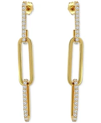 Giani Bernini Link Drop Earrings (3/4 ct. t.w.) in Gold Plated Sterling Silver, Macy's Exclusive