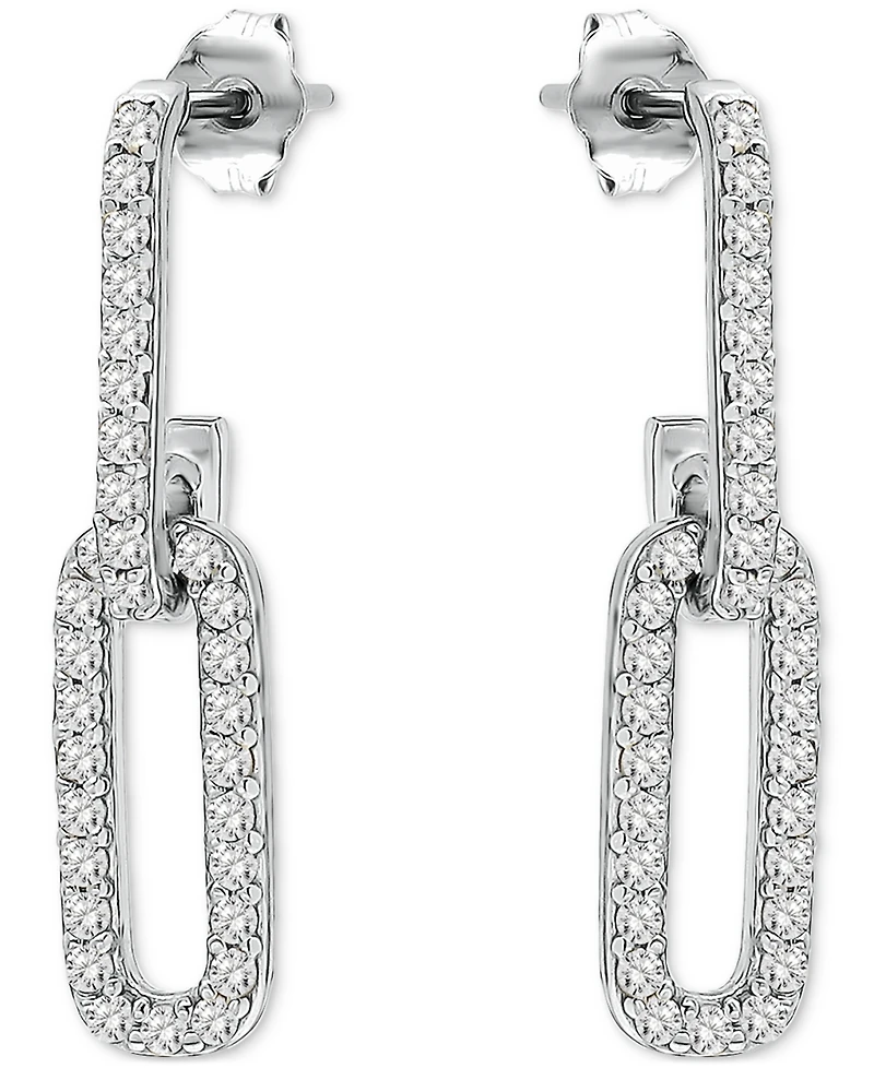 Giani Bernini Link Drop Earrings (7/8 ct. t.w.) in Sterling Silver, Macy's Exclusive