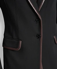 Dkny Petite 2-Button Notch Collar Ponte Jacket