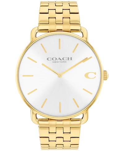 Coach Men's Elliot Gold Tone Stainless Steel Bracelet Watch, 43mm