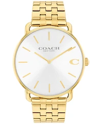 Coach Men's Elliot Gold Tone Stainless Steel Bracelet Watch, 43mm