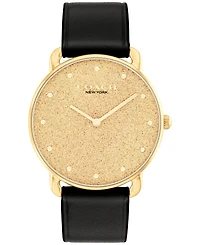 Coach Women's Elliot Black Leather Strap Watch, 36mm