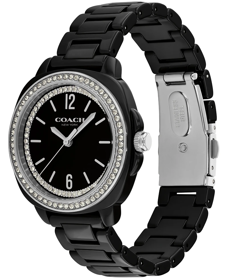 Coach Women's Kitt Black Ceramic Bracelet Watch, 34mm