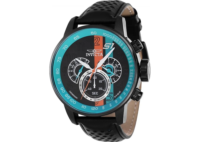 Invicta Men's 39024 S1 Rally Quartz Multifunction Black, Blue, Orange Dial Watch