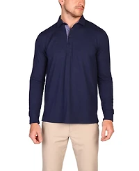 Tailorbyrd Men's Byrd Blend Long Sleeve Polo