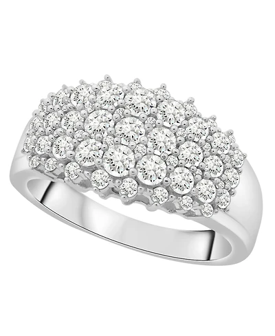 Diamond Cluster Ring (1 ct. t.w.) in 14k White Gold