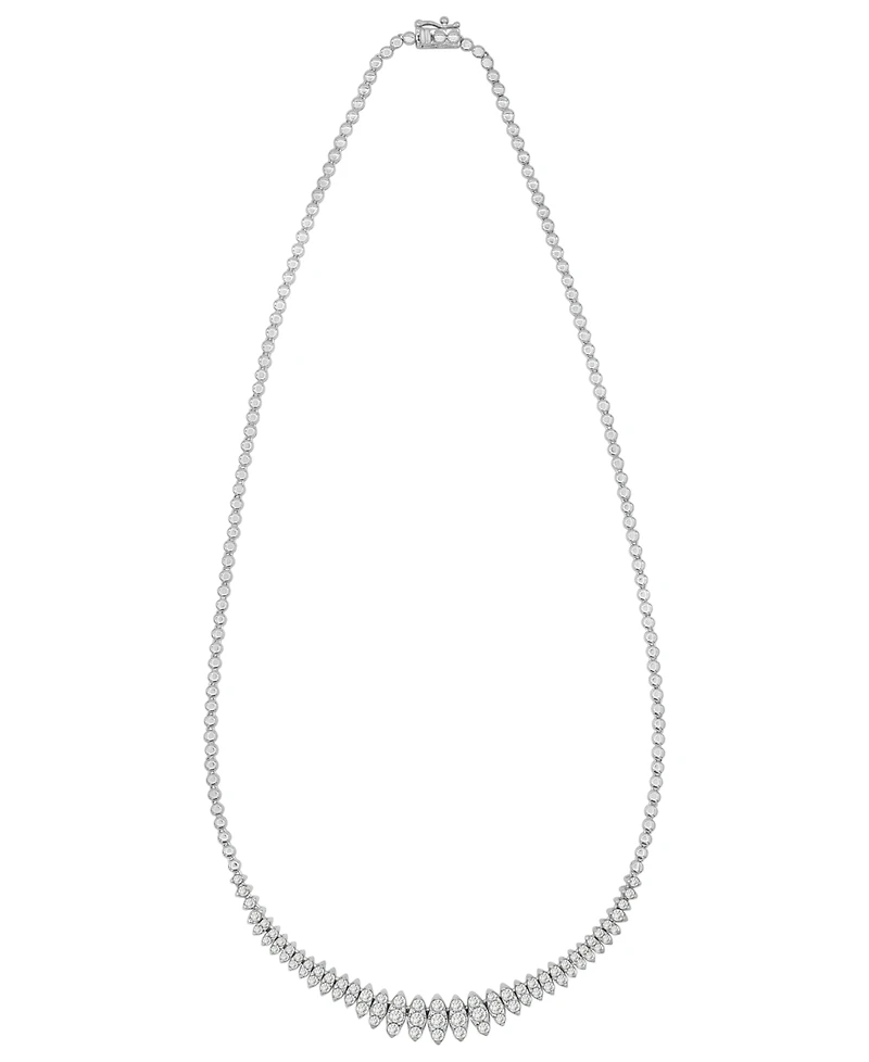 Diamond Gradient Necklace (2 ct.t.w.) in 10k White Gold