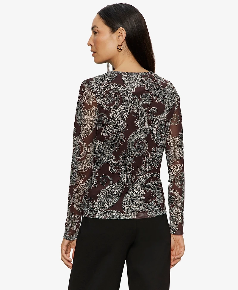 Sanctuary Women's Long Sleeve Perfect Mesh T-Shirt