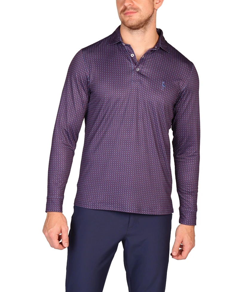 Tailorbyrd Men's Gameplay Long-Sleeve Performance Polo - Golf Tees