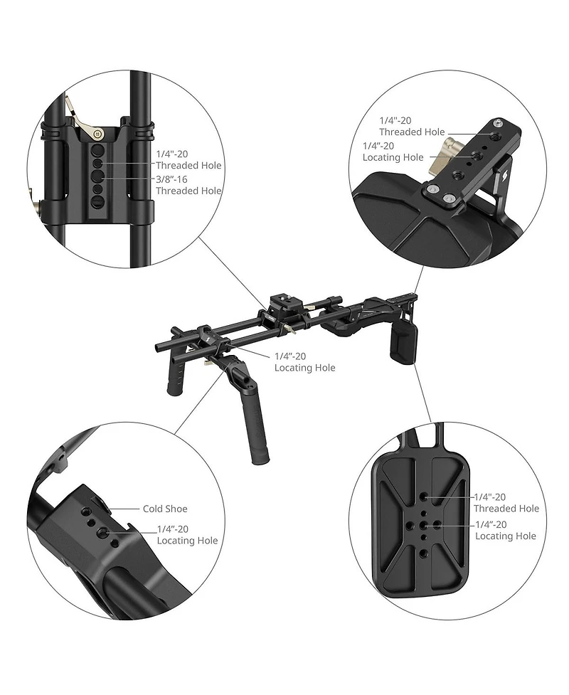 SmallRig Shoulder Rig Kit, Classic Version, Black