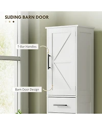 Slickblue Compact Bathroom Cabinet with Doors and Drawers for Clutter-Free Bathroom Storage