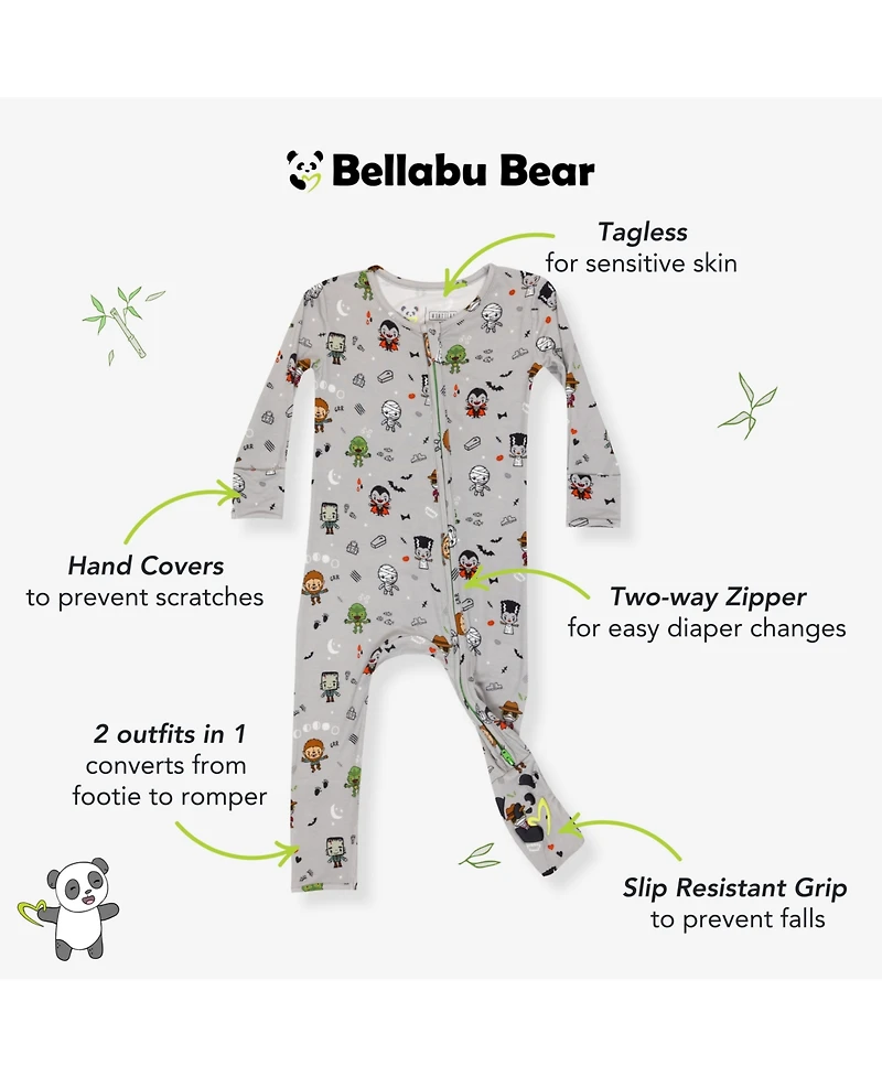 Bellabu Bear Unisex Little Monsters Convertible Footie