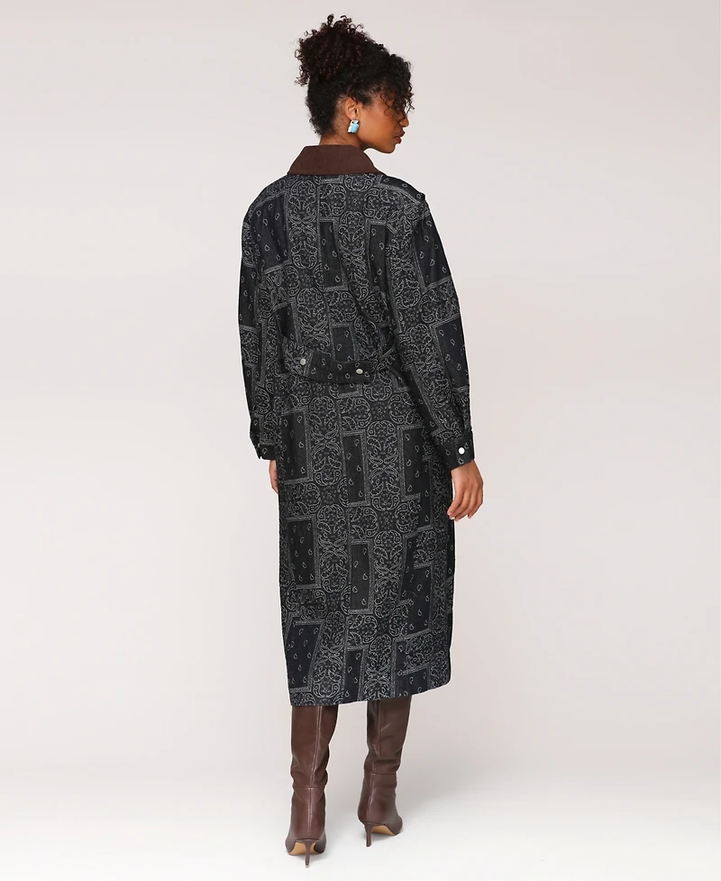 Avec Les Filles Women's Asymmetrical Utility Trench Coat