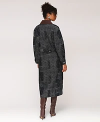 Avec Les Filles Women's Asymmetrical Utility Trench Coat