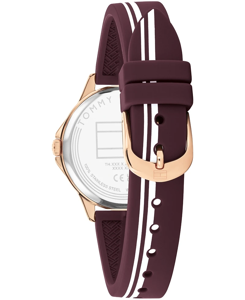 Tommy Hilfiger Women's Quartz Cherry Silicone Strap Watch, 34mm