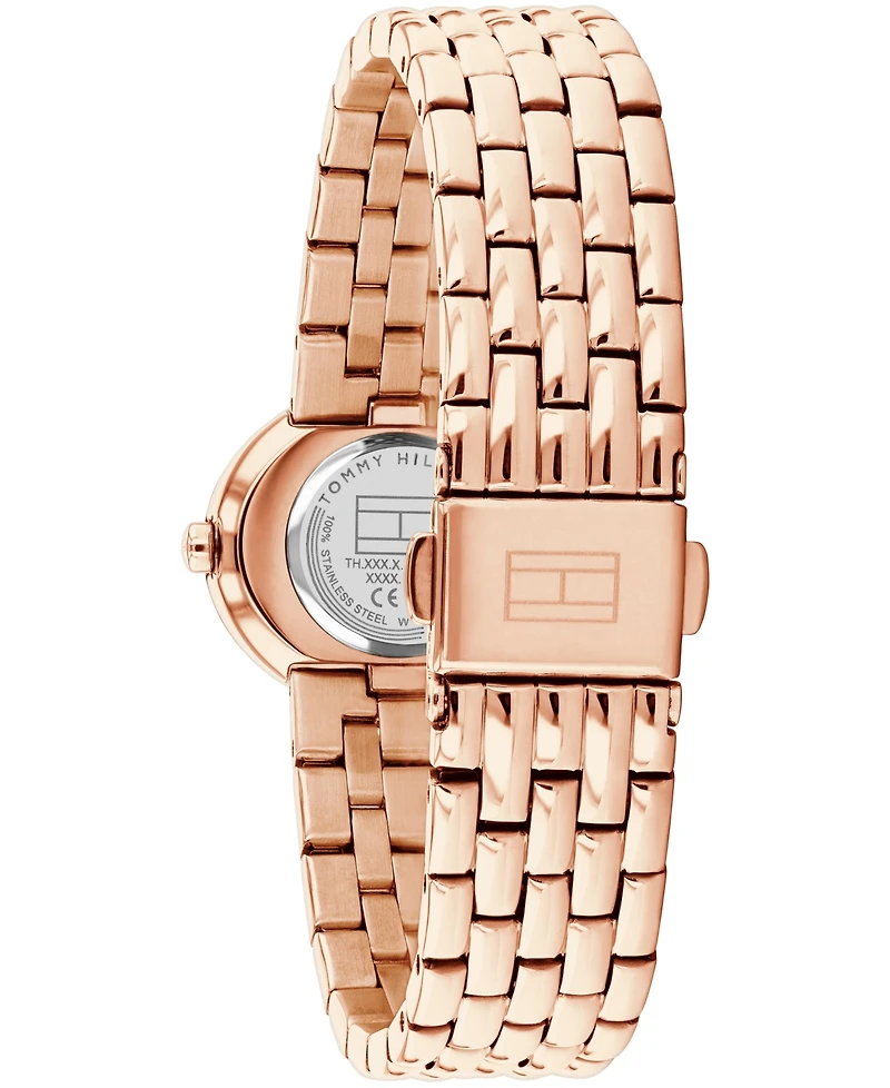 Tommy Hilfiger Women's Quartz Rose Gold Tone Stainless Steel Bracelet Watch, 25mm