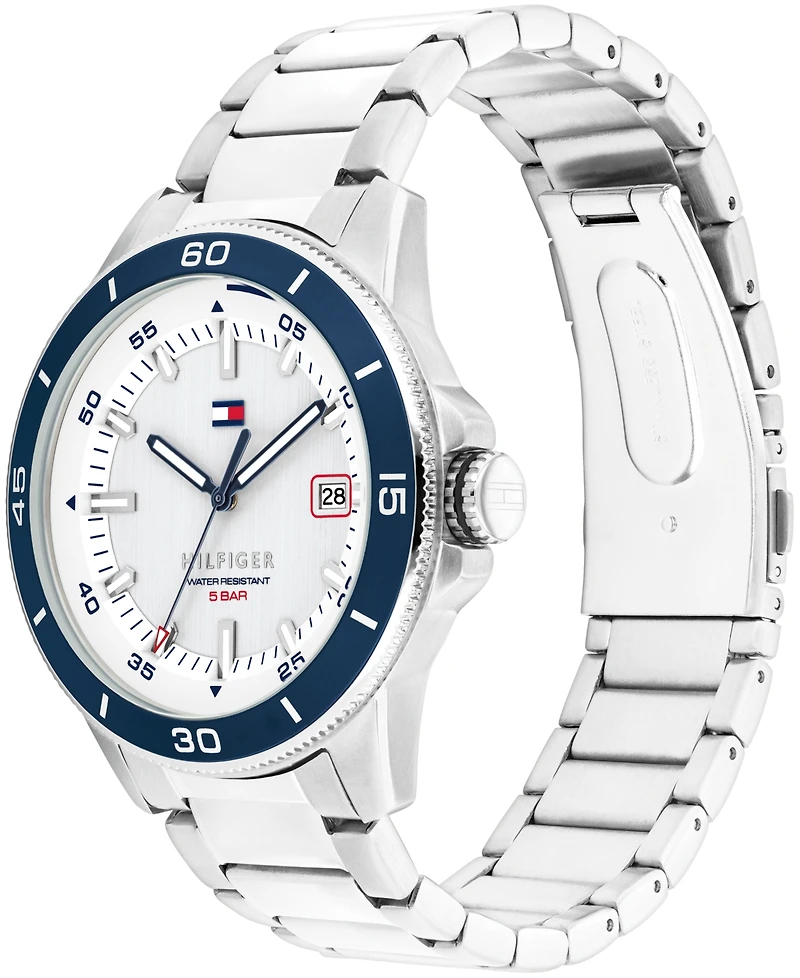 Tommy Hilfiger Men's Quartz Silver Tone Stainless Steel Bracelet Watch