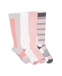 Muk Luks Women's 4pk Compression Sock-Wide