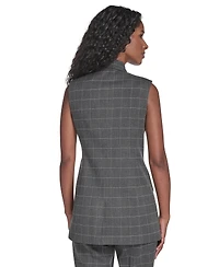 Calvin Klein Women's Windowpane Cuff Vest