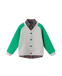 Andy & Evan Toddler/Child Boys Grey Cardigan Twill Pant Set