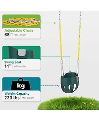 Sorbus High Back Bucket Swing for Infants and Toddlers, with Coated Chains - Durable and Comfortable - Ages 6 Months and Up