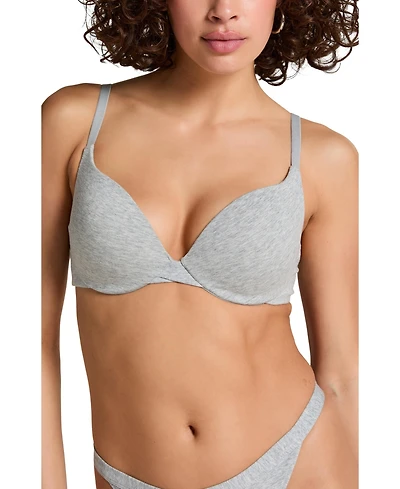 Hunkemoller Women's Cotton Padded Underwired Push-Up Bra