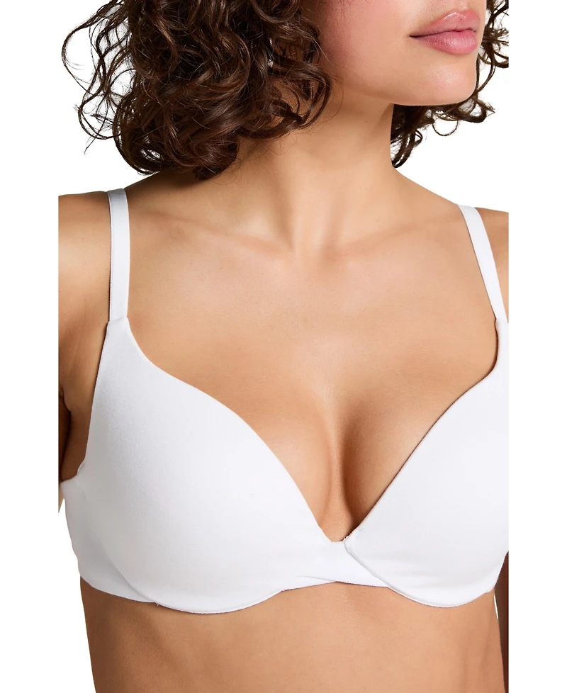 Hunkemoller Women's Cotton Padded Underwired Push-Up Bra