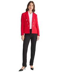 Jones New York Petite Double Breasted Long Sleeves Jacket