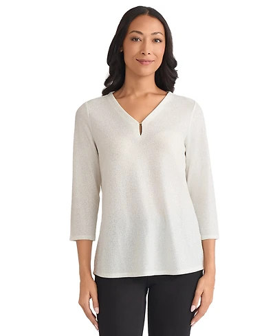 Jones New York Petite V-Neck Top