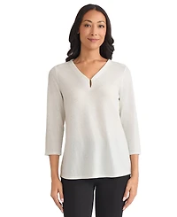 Jones New York Petite V-Neck Top