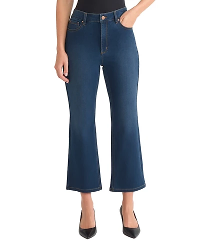 Jones New York Petite Cropped Fit Flared Jeans