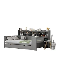 Streamdale Furniture Wooden Daybed with Storage & Desk
