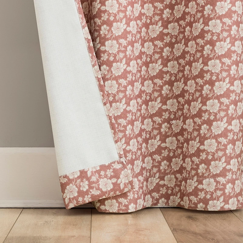 No. 918 Trinity Tonal Floral Semi-Sheer Grommet Curtain Panel