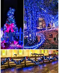 Twinkle Star 120 Led Outdoor Solar String Lights 8 Modes Decorative Fairy 2-Pack - 39.4 Ft