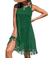 Cupshe Women's Boho Breeze Tassel Cover Up Dress