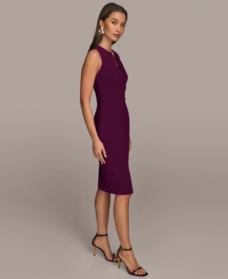 Donna Karan New York Women's Twist Hardware V-Neck Dress