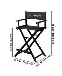 Byootique 28" Height Tall Director Chair Folding Artist Makeup Foot Rest 2 Pack