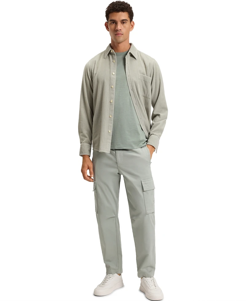 Boss by Hugo Men's Cotton Slub Logo Detail T-Shirt