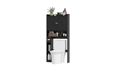 Slickblue Sturdy Compact Bathroom Cabinet for Towels and Bathroom Storage