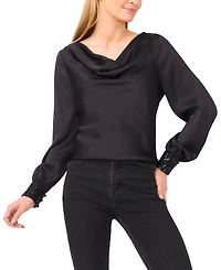 CeCe Women's Long-Sleeve Cowl Neck Top