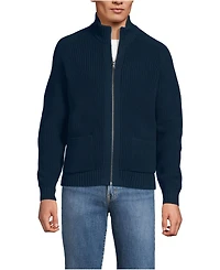Lands' End Men's Long Sleeve Drifter Full Zip Cardigan Sweater