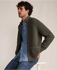 Lands' End Men's Long Sleeve Drifter Full Zip Cardigan Sweater