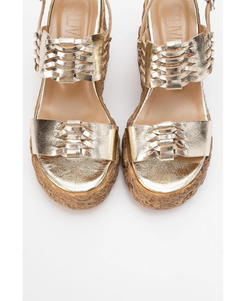 Olien Leather Platform Espadrilles (Women)