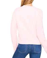 CeCe Women's Lace Bow Long Sleeves Sweater